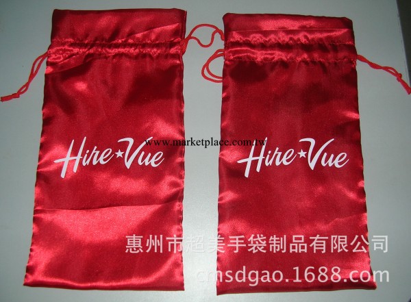 惠州工廠專業定做 色丁佈袋 高檔禮品酒袋子 可刺繡LOGO 束口袋子工廠,批發,進口,代購
