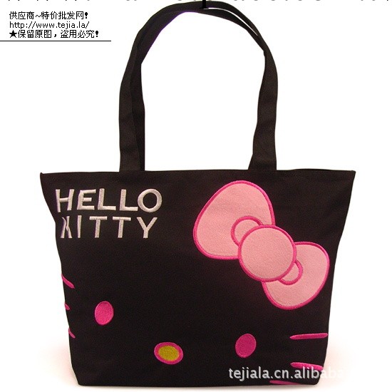 批發 Hello Kitty 凱蒂貓 帆佈手提包 刺繡購物袋/2203工廠,批發,進口,代購
