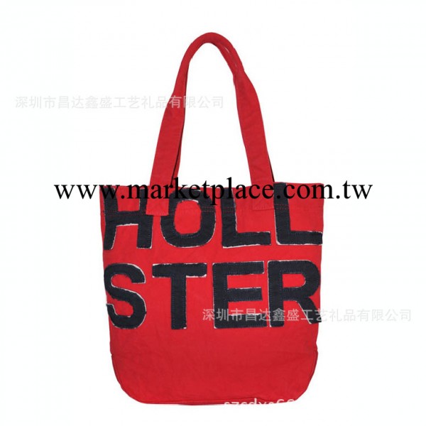 【 時尚購物袋】紅色印刷帆佈環保購物袋 休閒收納袋 廠傢定做工廠,批發,進口,代購
