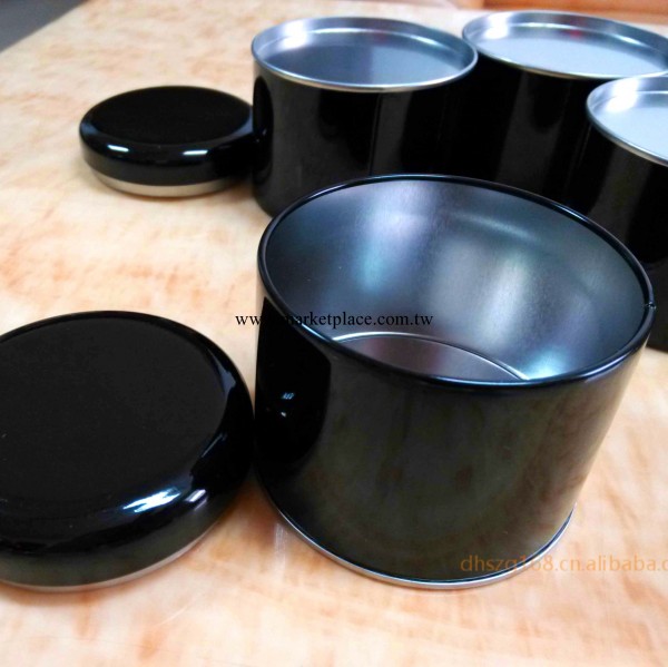 黑色 亮光 單節茶葉罐 創意 茶葉盒生產廠傢 可訂制尺寸 圖片批發・進口・工廠・代買・代購