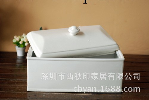 白色陶瓷長方形儲物罐 儲物盒子批發 廠傢直銷 AL289工廠,批發,進口,代購