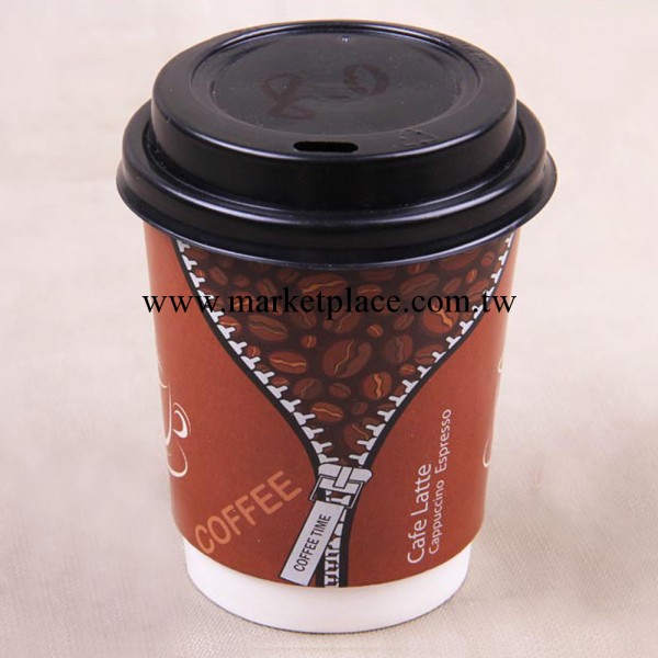 特價8盎司250ML一次性咖啡奶茶厚紙杯 雙層熱飲杯1000套帶蓋批發工廠,批發,進口,代購