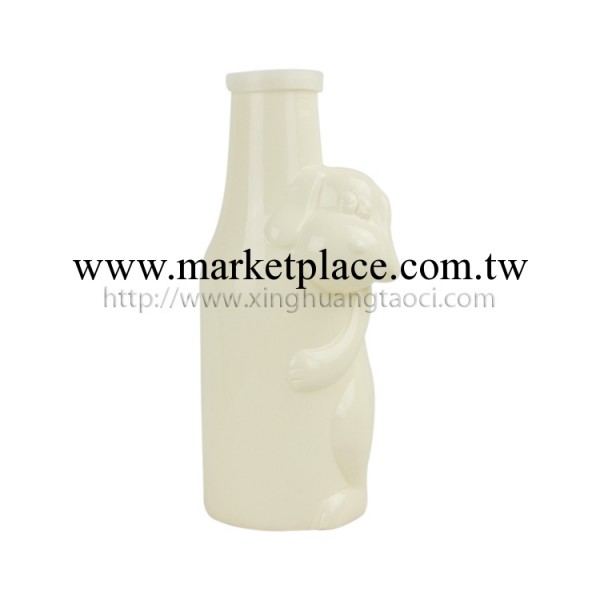 創意塗鴉陶瓷狗瓶 德化廠傢 現貨供應 DIY瓶子 提供來樣代工生產工廠,批發,進口,代購