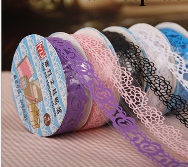 韓國膠帶 DIY 彩色鏤空膠帶 可愛時尚蕾絲膠帶工廠,批發,進口,代購