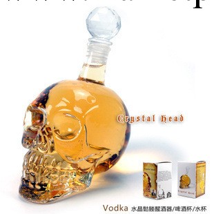 伏特加骷髏頭酒瓶 水晶玻璃頭骨骷髏酒瓶造型獨特350ML工廠,批發,進口,代購