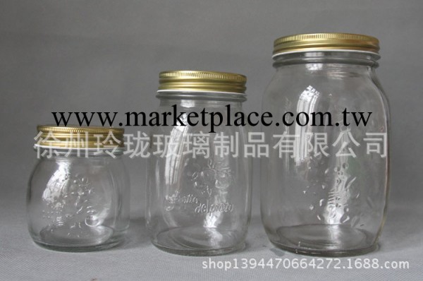 供應各種規格玻璃雕花罐 蜂蜜罐 乾貨罐 500ml工廠,批發,進口,代購