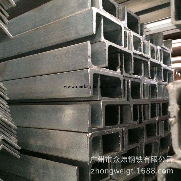 供應廣州10#熱鍍鋅槽鋼 幕墻龍骨 鍍鋅U槽 Q235B工廠,批發,進口,代購