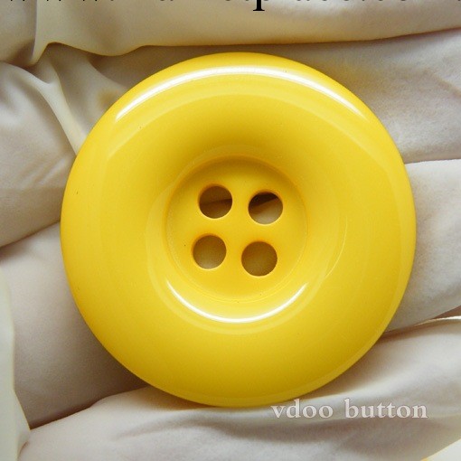 紐扣扣子專賣批發 H-001黃色四眼大圓邊大衣紐扣 15-38mm工廠,批發,進口,代購