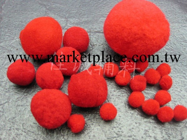 【量大優惠】紅色滌綸毛絨球 服飾配件毛球 8-40MM工廠,批發,進口,代購