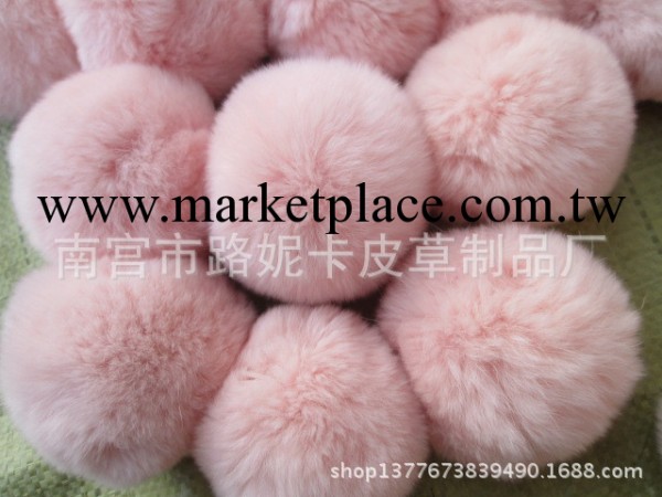 大營貨源廠傢定做各種顏色獺兔毛球（8厘米工廠,批發,進口,代購