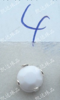 4MM瓷白色-圓形平底十字臺灣壓克力爪鉆工廠,批發,進口,代購