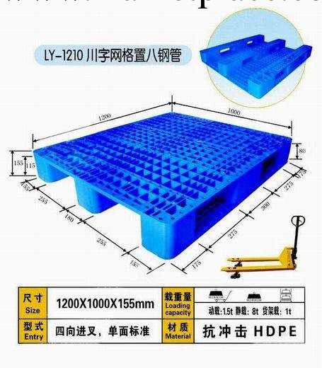 廠傢供應塑料托盤、川字標準托盤1212 ，內置8根鋼管，汽配專用工廠,批發,進口,代購