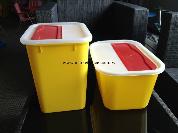廠傢零利潤直銷黃色醫療利器盒質量保證8L方形利器盒 醫療廢棄盒工廠,批發,進口,代購