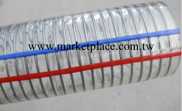 透明無毒無味鋼絲管 紅藍標志線鋼絲管 濰坊透明鋼絲管工廠,批發,進口,代購