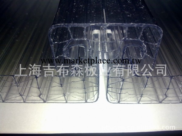 上海吉佈森U型鎖扣板/PC結構板/U型鎖扣陽光板16MM厚度 工程通用工廠,批發,進口,代購