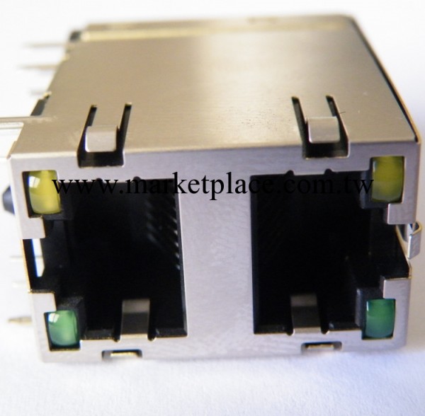 單排雙層帶LED網絡插座 PCB2-8052(RJ45 ）網絡連接器 廠傢直銷工廠,批發,進口,代購