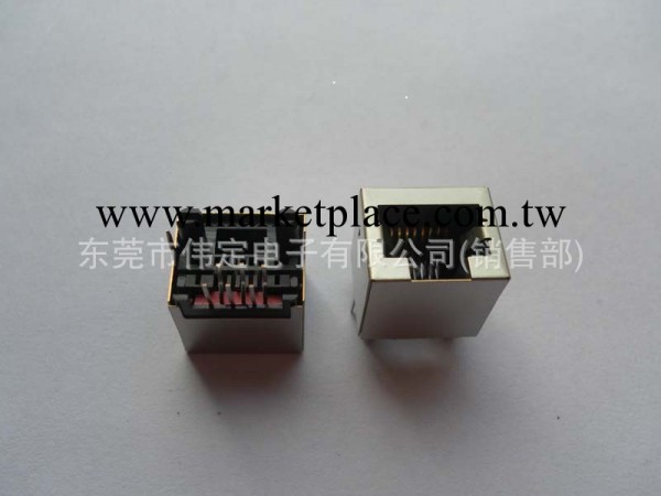 TOP ENTRY頂部垂直插入RJ11 帶屏蔽殼 6P6C鐵殼 電話接口工廠,批發,進口,代購