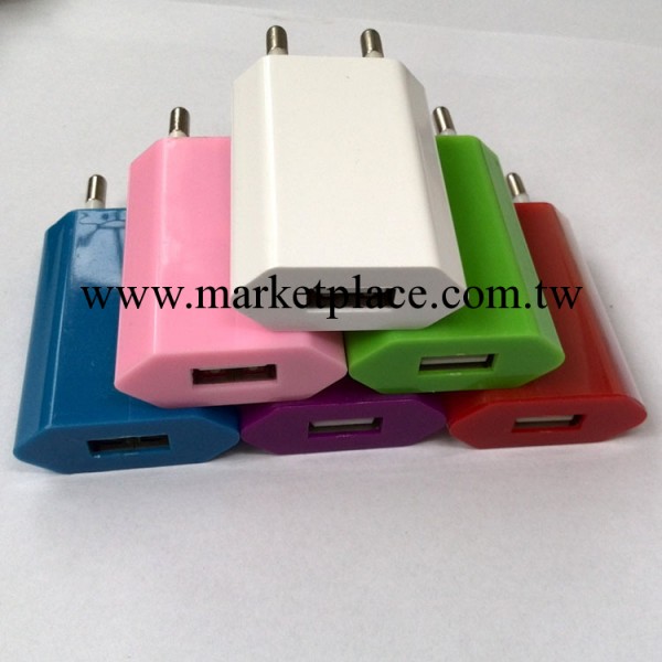 蘋果手機充電器 彩色歐規插頭 iPhone5充電頭 USB充電器700M批發・進口・工廠・代買・代購