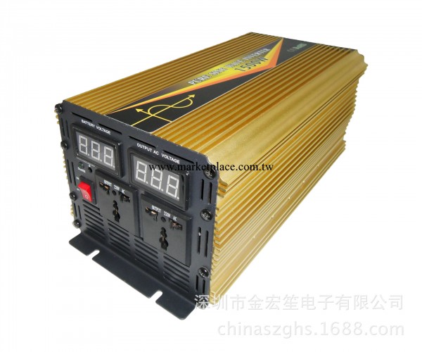 廠傢直銷 足功率正弦波1500W有充電UPS功能逆變器12V轉220帶數顯工廠,批發,進口,代購