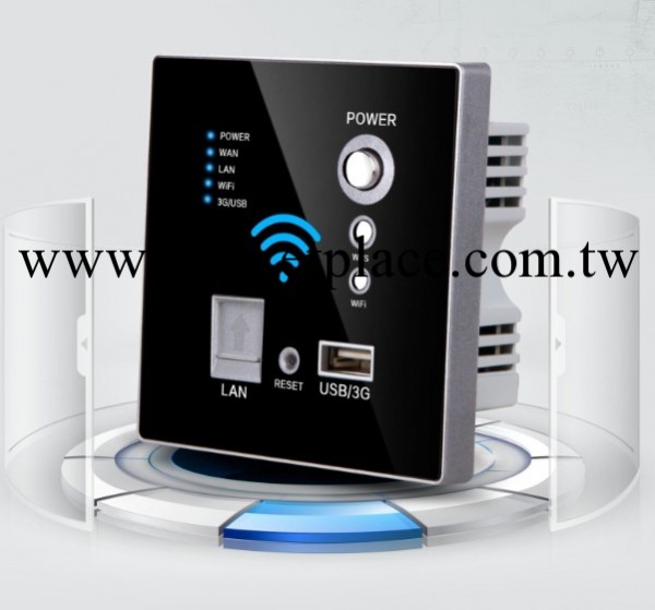 墻壁嵌入式無線AP路由器 酒店3G無線WIFI USB插座麵板 可提供PCBA批發・進口・工廠・代買・代購
