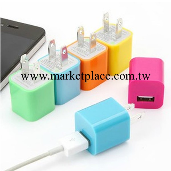 多功能彩色USB充電器插頭 mini蘋果手機充電器插頭 usb電源插頭工廠,批發,進口,代購