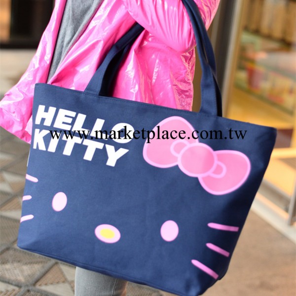 學院風帆佈包 時尚韓版可愛kitty貓包包 手提單肩大包BB -1724工廠,批發,進口,代購