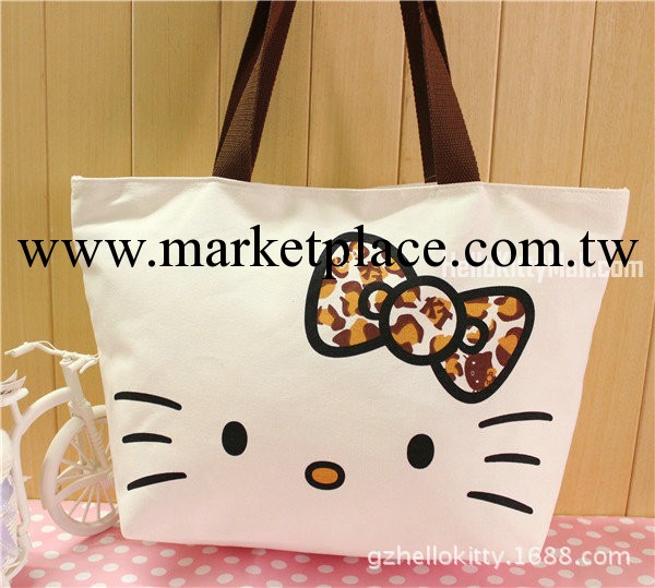 5294-新款hello kitty環保購物袋 單肩包 媽咪包 帆佈袋工廠,批發,進口,代購