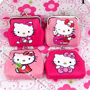 Hello Kitty 零錢包 卡通可愛硬幣包 搭扣款 玫紅/粉紅工廠,批發,進口,代購