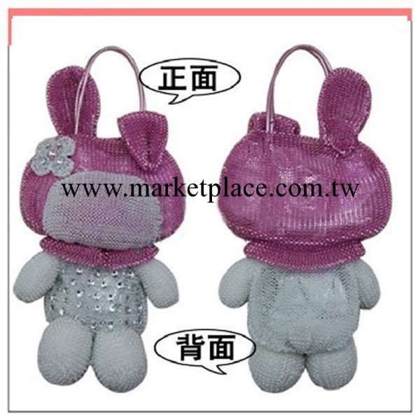 2012新款女式包  KITTY范冰冰同款兔子女式包手工編織水晶鑲鉆包工廠,批發,進口,代購
