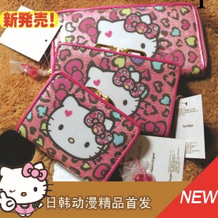 【爆款】日本原單sanrio hello kitty周邊 白色雙折凱蒂貓錢包工廠,批發,進口,代購