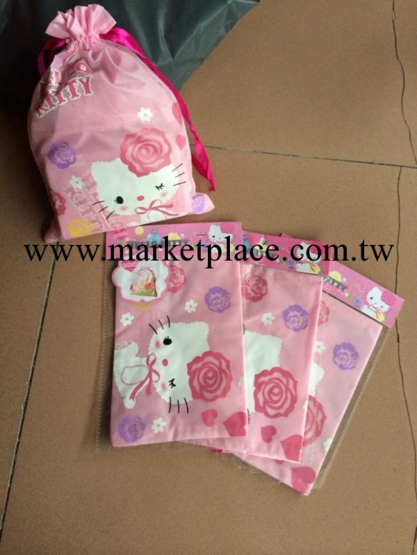 Hello Kitty玫瑰束口袋 小雜物袋化妝包 特價贈品包批發・進口・工廠・代買・代購