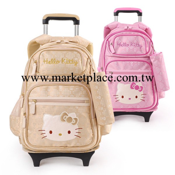 正品Hello Kitty兒童拉桿書包 可拆卸兩用 可愛學生雙肩包/拉桿包工廠,批發,進口,代購