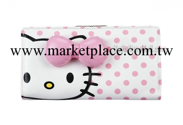 5186-Hello Kitty粉色波點女士搭扣長款錢包皮夾AA2310工廠,批發,進口,代購