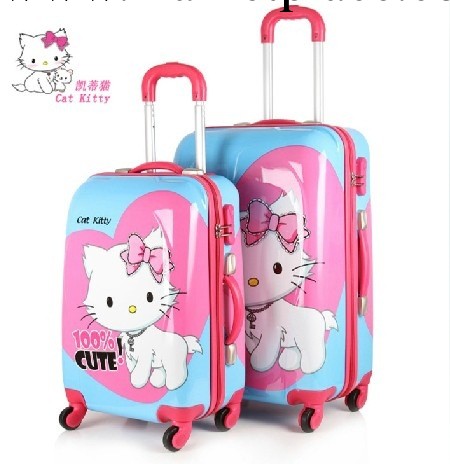 2014夏季新款正品兒童Kitty凱蒂貓旅行箱ABS可愛卡通行李箱包工廠,批發,進口,代購