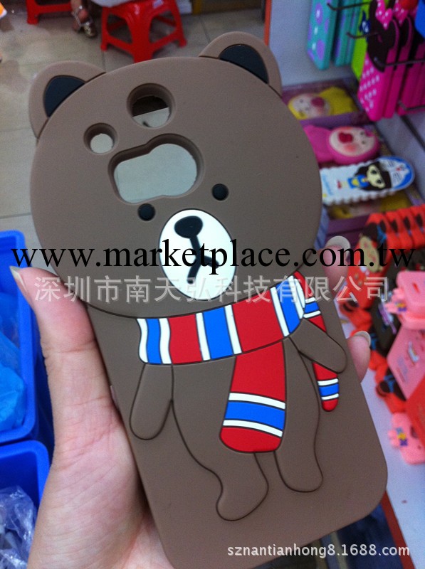 臺灣LINE二代圍巾熊手機套 HTC M8圍巾熊手機套One2表情熊矽膠套工廠,批發,進口,代購
