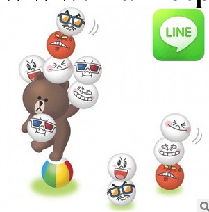 日本動漫 Tomy Line Town佈朗熊12款表情公仔層層疊堆積遊戲擺件工廠,批發,進口,代購