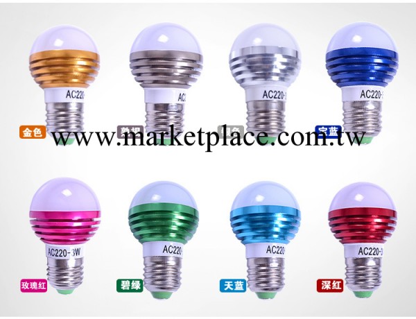大功率LED燈泡球泡節能燈E27螺口3W特價正白暖白工廠,批發,進口,代購