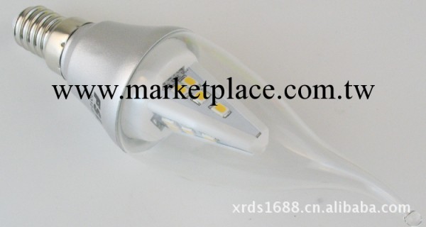 批發FSL/佛山照明拉尾泡 LED水晶燈泡 蠟燭燈泡 3W E14 暖白 冷白工廠,批發,進口,代購