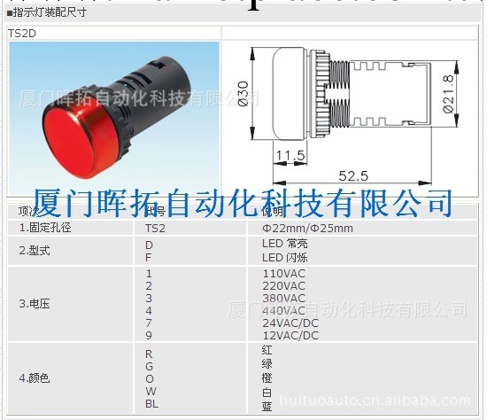 供應天得TEND指示燈T2TPR T3TPR T2TPS TPS-2工廠,批發,進口,代購