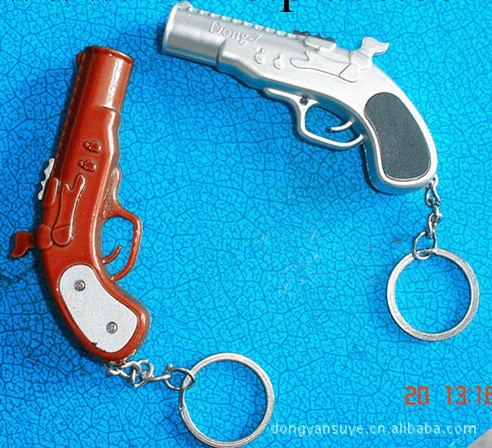 玩具迷你槍鑰匙燈直銷 - 迷你LED槍型燈 鑰匙扣燈 定制玩具批發・進口・工廠・代買・代購