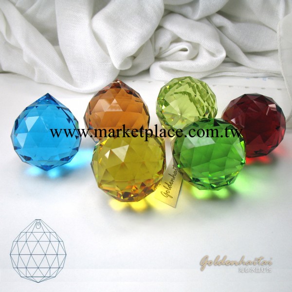 40mm 水晶燈飾球，彩色水晶燈飾球，量大優惠，工廠直銷工廠,批發,進口,代購