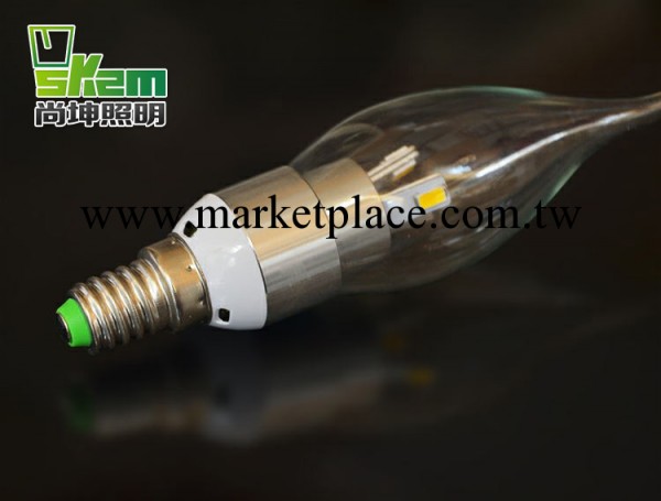LED拉尾泡 尖泡 LED燈泡 拉尾 E14 3W 尚坤照明 批發直銷工廠,批發,進口,代購