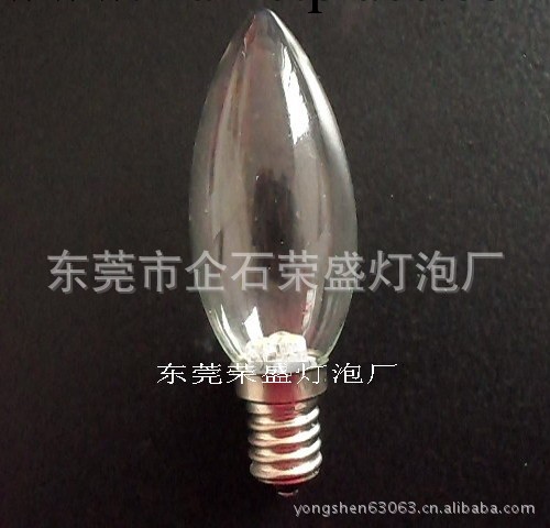 廠傢直銷 C9  LED E12S透明清光玻璃燭形燈泡工廠,批發,進口,代購