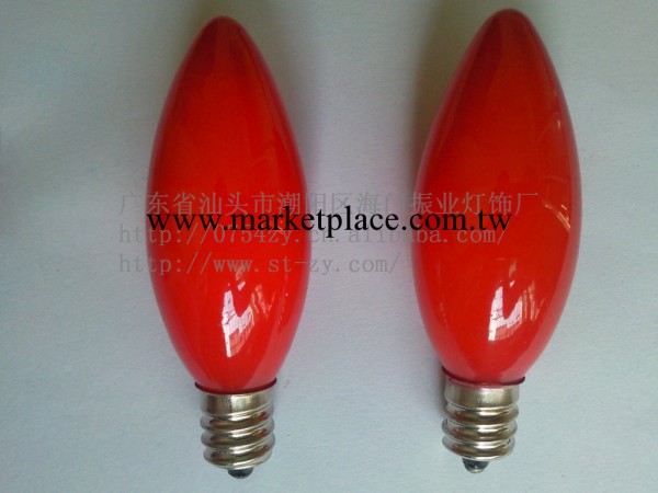振業燈泡 合資燈泡 紅燈泡 E12電蠟燭燈泡——中號燈泡C26 E12工廠,批發,進口,代購