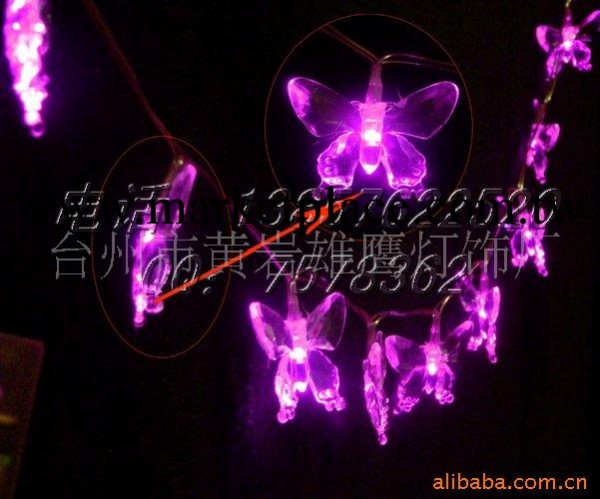 批發供應10頭LED燈粉色蝴蝶電池燈工廠,批發,進口,代購