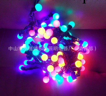 彩色10米長：LED圓球泡燈串，LED聖誕燈串，婚慶/節日裝飾彩工廠,批發,進口,代購