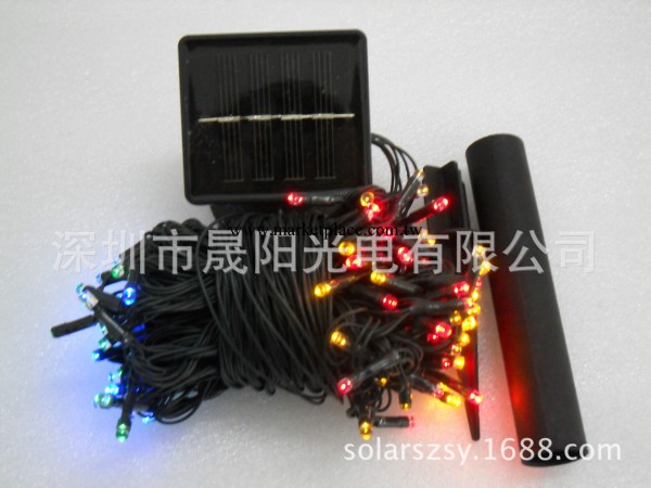 供應太陽能燈串50LED 白光 四彩 長亮閃亮功能工廠,批發,進口,代購