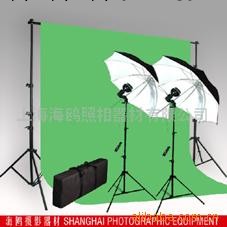 攝影照相器材50W2電子傘燈2黑白傘綠背景套裝批發・進口・工廠・代買・代購