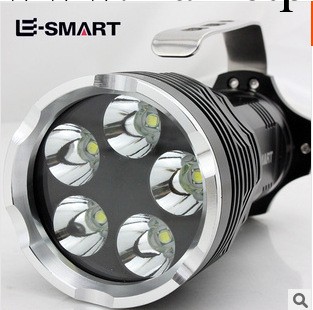 ESMART5000流明強光手電筒戶外手電5核CREE T6手電筒強光超亮工廠,批發,進口,代購