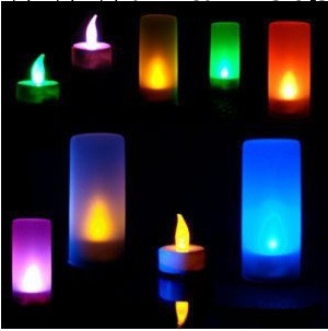 廠傢直銷 LED電子蠟燭/七彩聲控蠟燭燈批發 聲控仿真蠟燭一吹就滅工廠,批發,進口,代購